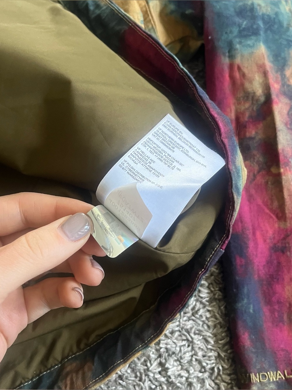 Women's The North Face Ripstop Wind Hoodie Full Zip Tie Dye Antelope Jacket - Picture 5 of 10